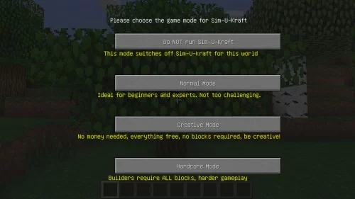 我的世界模拟大都市模式选择