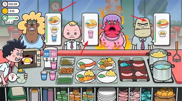 恶搞食堂手游订单处理界面