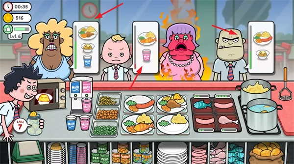 恶搞食堂手游订单处理界面