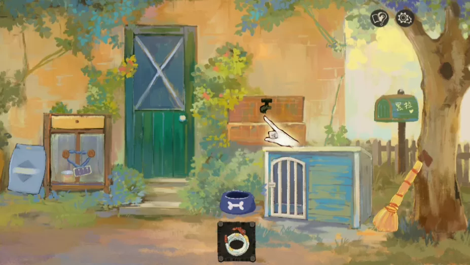 成功连接水管并进行浇水的画面