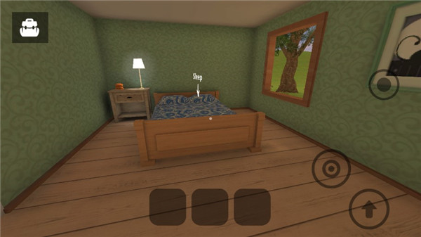 愤怒的邻居MOD菜单版截图，展示玩家在别墅客厅中发现一个隐藏的密室入口。