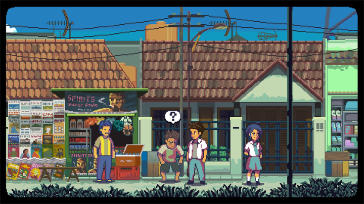 游戏场景示例：宁静的印尼乡村街道