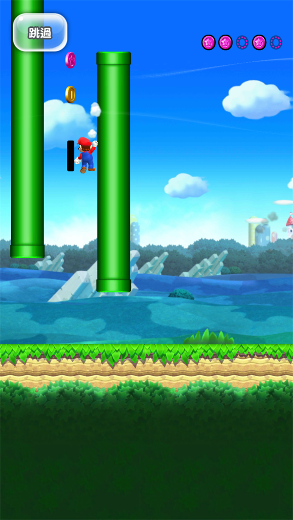 展示游戏中收集多种彩色金币的场景