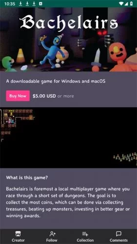 itch客户端游戏下载页面