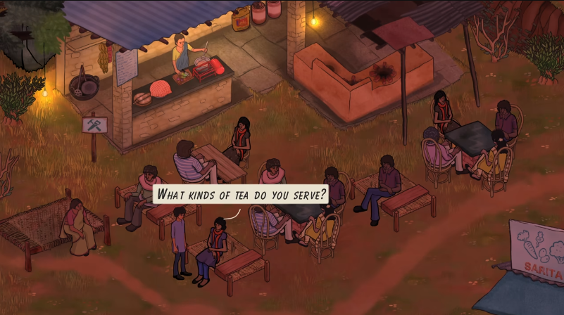 与游戏内NPC互动场景