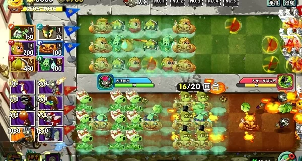植物大战僵尸双人对决激烈战局