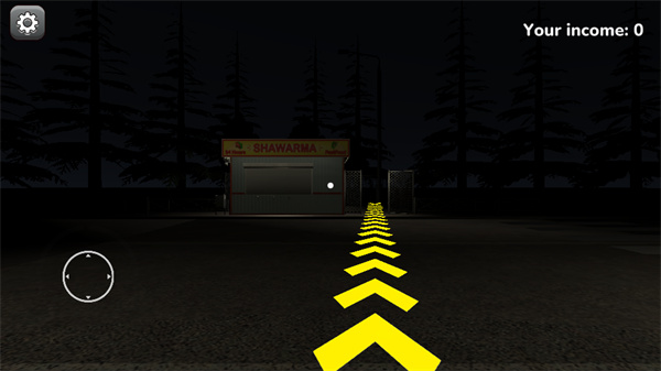 一位玩家正在游戏内遵循指引与餐厅物品进行交互