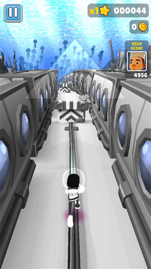 地铁跑酷超级黑白水下城定制版内购全人物版截图