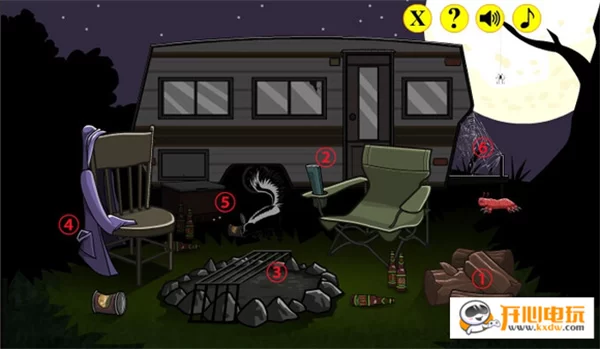 车库场景攻略示意图 车库场景攻略示意图