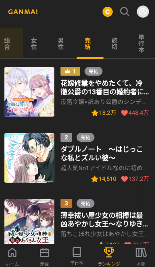 GANMA漫画汉化版各类漫画排行榜 GANMA漫画汉化版各类漫画排行榜