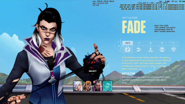 游戏角色选择界面