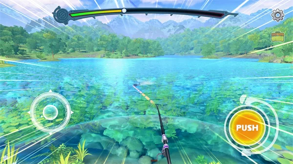 收线搏鱼操作界面