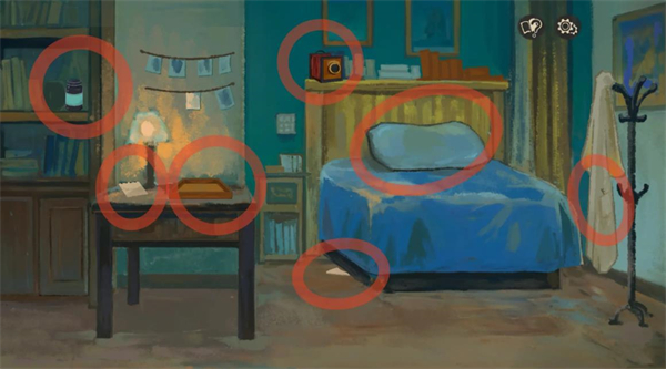 奈特房间内需要收集的各种道具 奈特房间内需要收集的各种道具