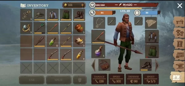 角色属性与装备界面示意图 角色属性与装备界面示意图