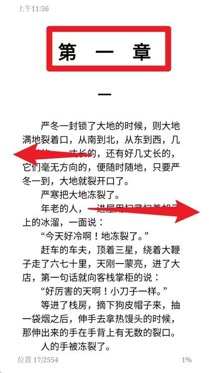 沉浸式阅读界面截图