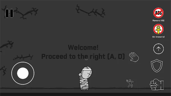 游戏移动操作界面示意图 游戏移动操作界面示意图