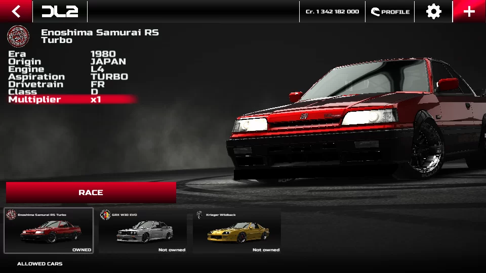 漂移传奇2车辆选择界面