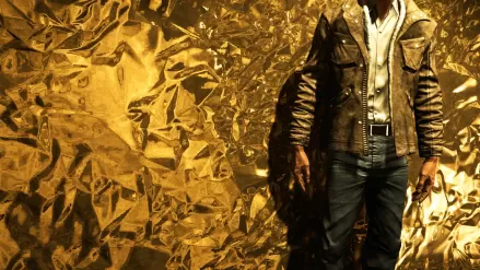 玩家使用DV摄像机夜视功能在黑暗走廊中探索