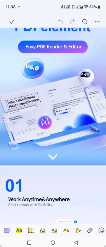 PDFelement安卓破解版编辑界面 PDFelement安卓破解版编辑界面