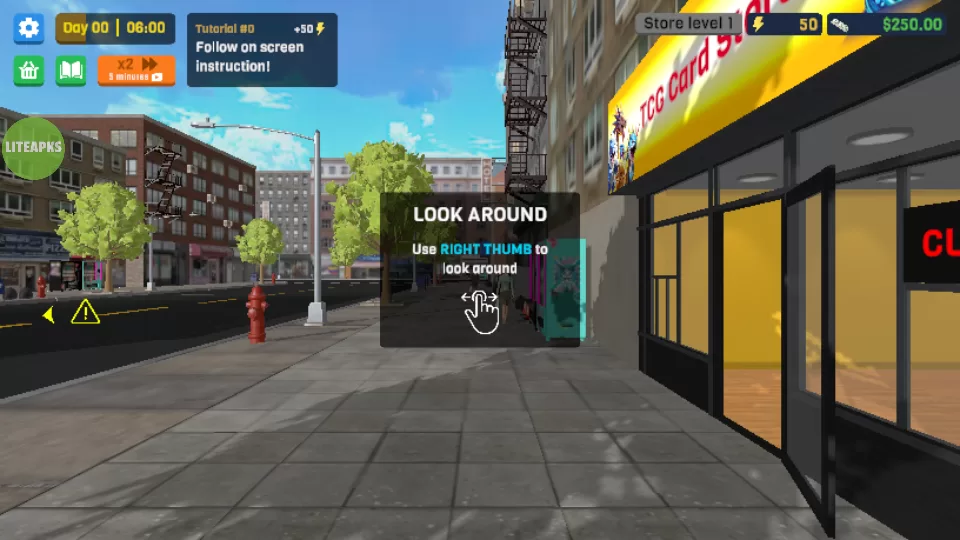 游戏视角移动操作示意