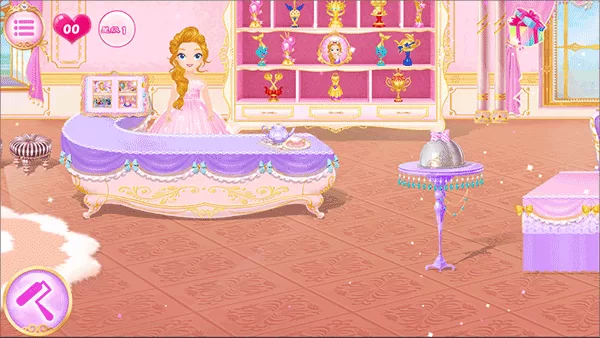 游戏大厅界面，展示梦幻的餐厅布局