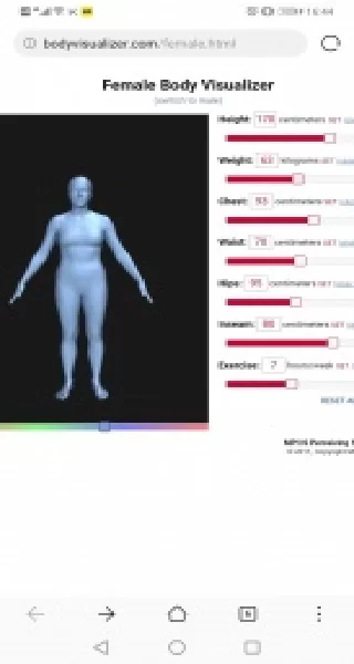 BodyVisualizer身材模拟器生成的人体模型对比图