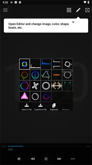 Avee Player可视化编辑界面