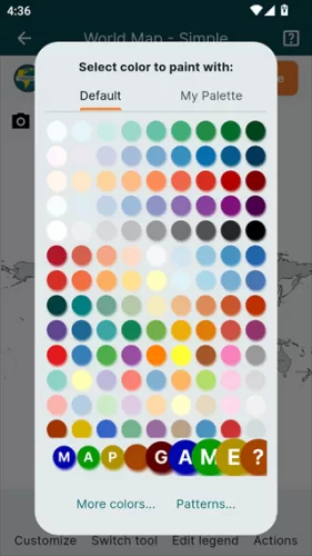 为地图区域填色