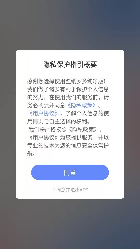 应用启动与协议界面