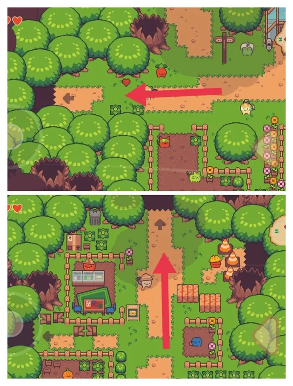 游戏攻略截图：用土剑清除草丛