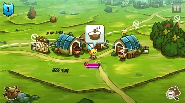 游戏城镇与商店界面