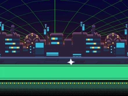 赛博世界未来都市景观