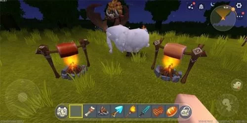 迷你世界官服烤肉吸引野人